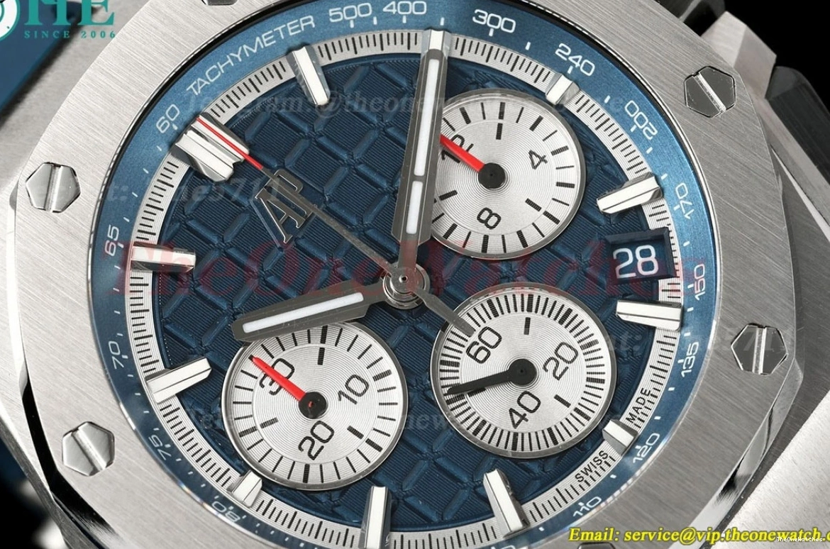 Wht SS APPF Oak RU Offshore A4401 43mm Blue Royal 26420 0303